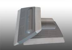 Gummi-Kunststoffrakel, grau-weiss, 125 mm Breite