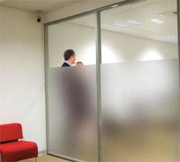 Privacy Star / Sichtschutzfolie grau, Sandstrahloptik, Premium