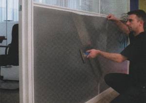 Privacy Star / Sichtschutzfolie silber-matt, blickdicht, Premium